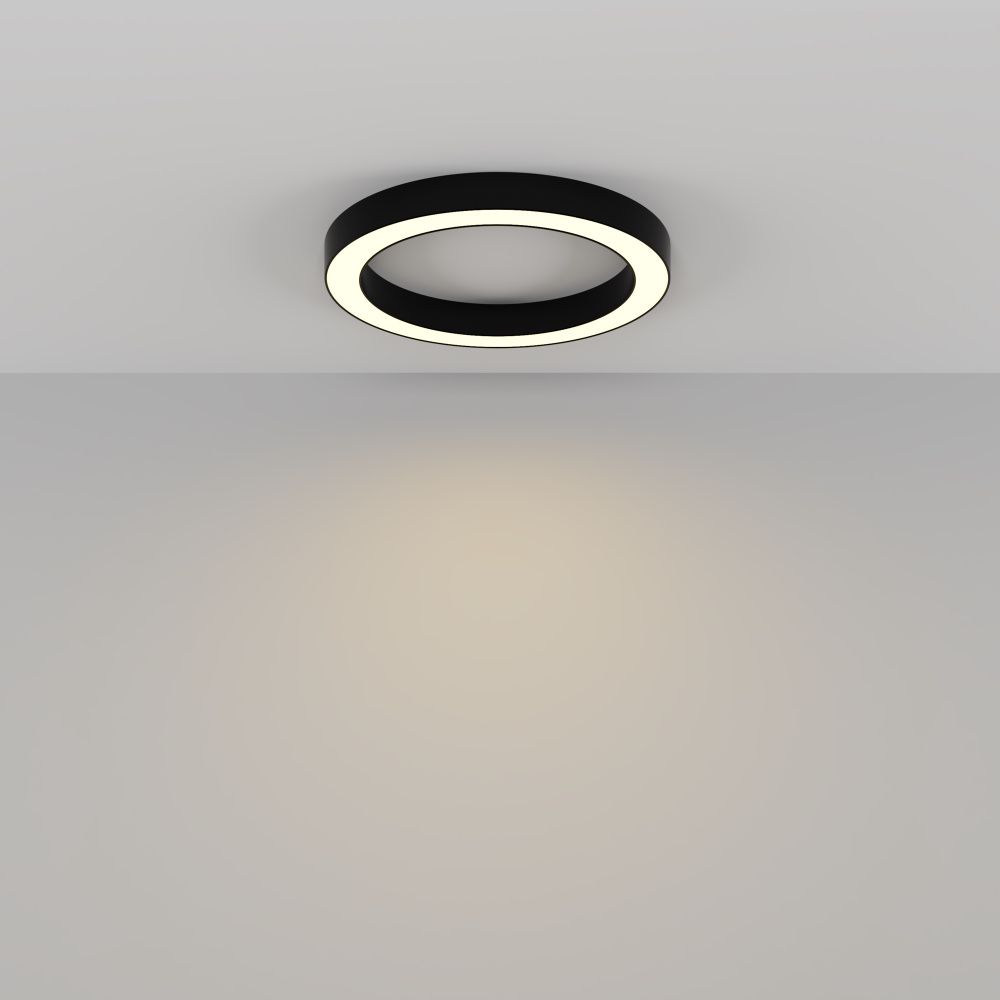 Потолочный светильник 60*6 см, *LED*45W, 3000K, Maytoni Lua C093CL-45W3K-B, Черный