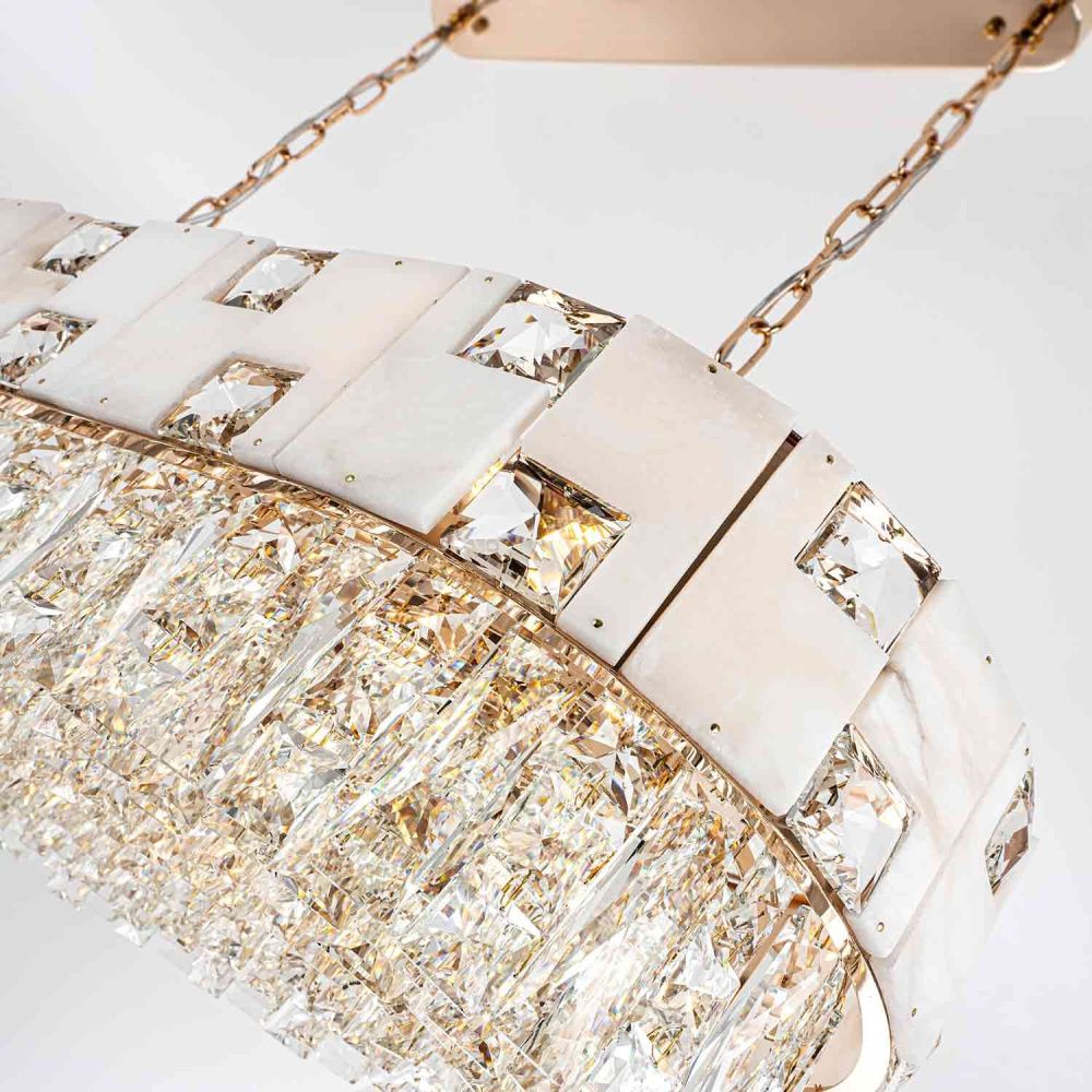 Подвесная люстра 35*100*50/100 см, 10*Е14 MODELUX premium ML.6986.1000P GD золото