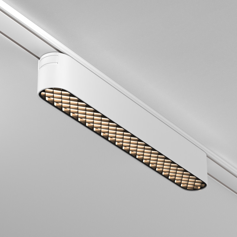 Трековый светильник 2,6*22,2*2,9 см, LED 12W, 4000К, Белый Maytoni Basis Grid TR084-1-12W4K-W