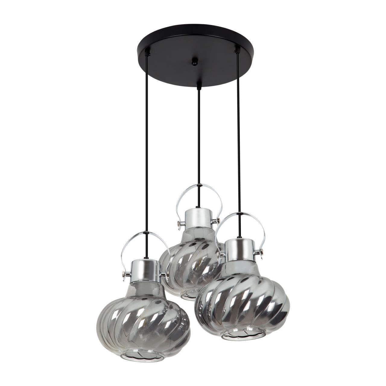 Подвесной светильник 45*45*100 см, Е 27 3x40W, Чёрный, Хром MODEMODERN MD.1189.450 SM