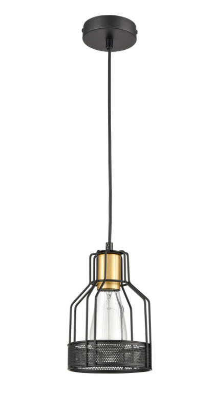 Подвесной светильник  15*146 см, 1*E27 черный, золото Vele Luce Abbis VL6262P01