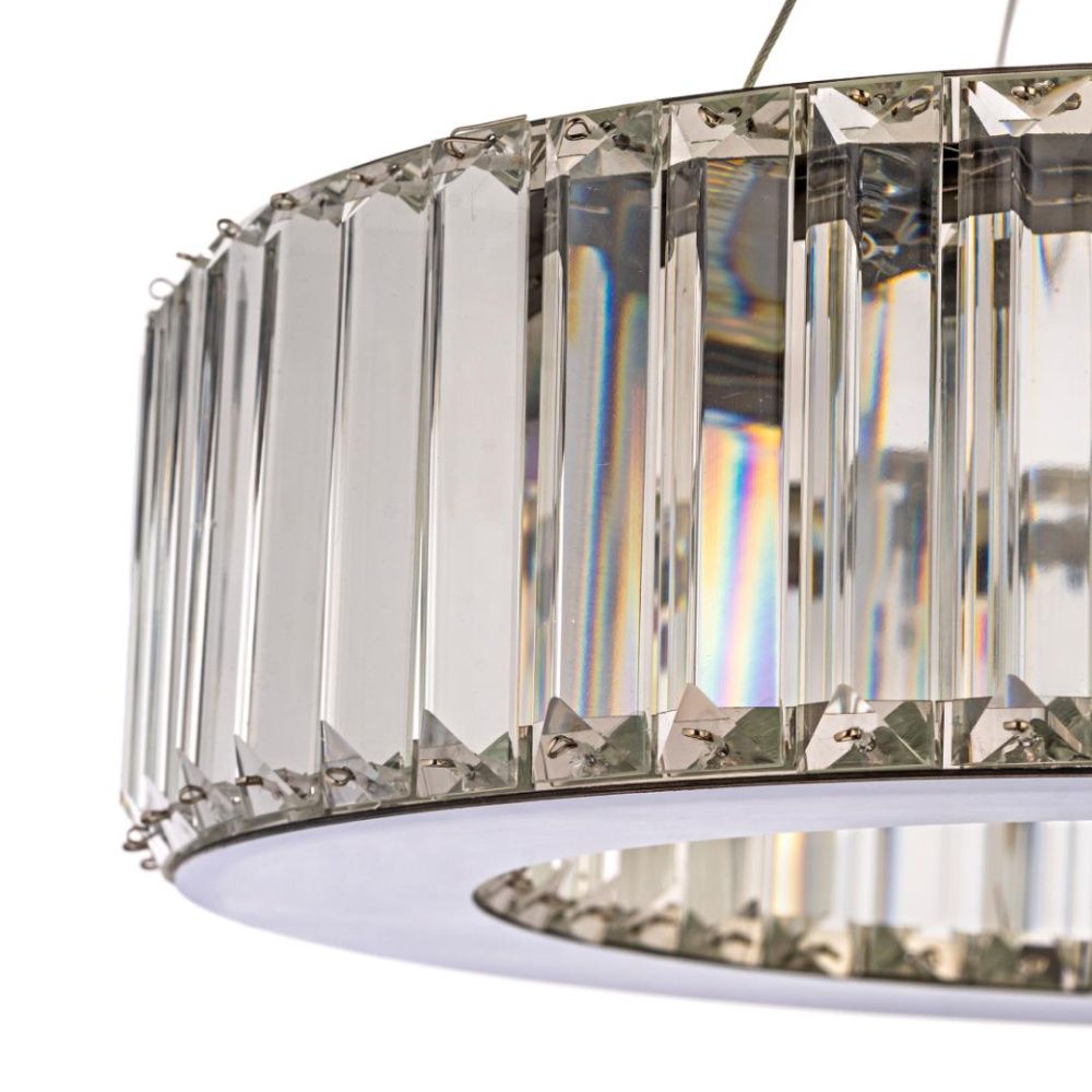 Люстра подвесная *40* см, Led лента*LED*18W, 3000/4500/6000 K, Arti Lampadari Anzio Anzio L 1.5.40.100 N, никель