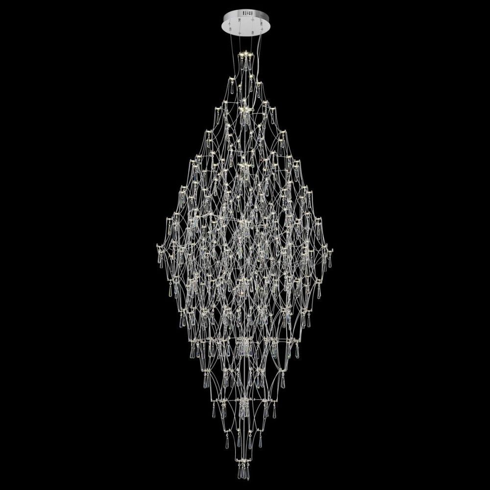 Подвесная люстра 100 см, 308W, 3000-6000K, Wertmark Felicity WE339.10.103, хром