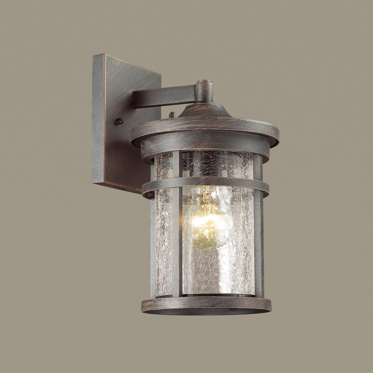Уличный настенный светильник Odeon Light Virta 4044/1W черный/патина Уличный