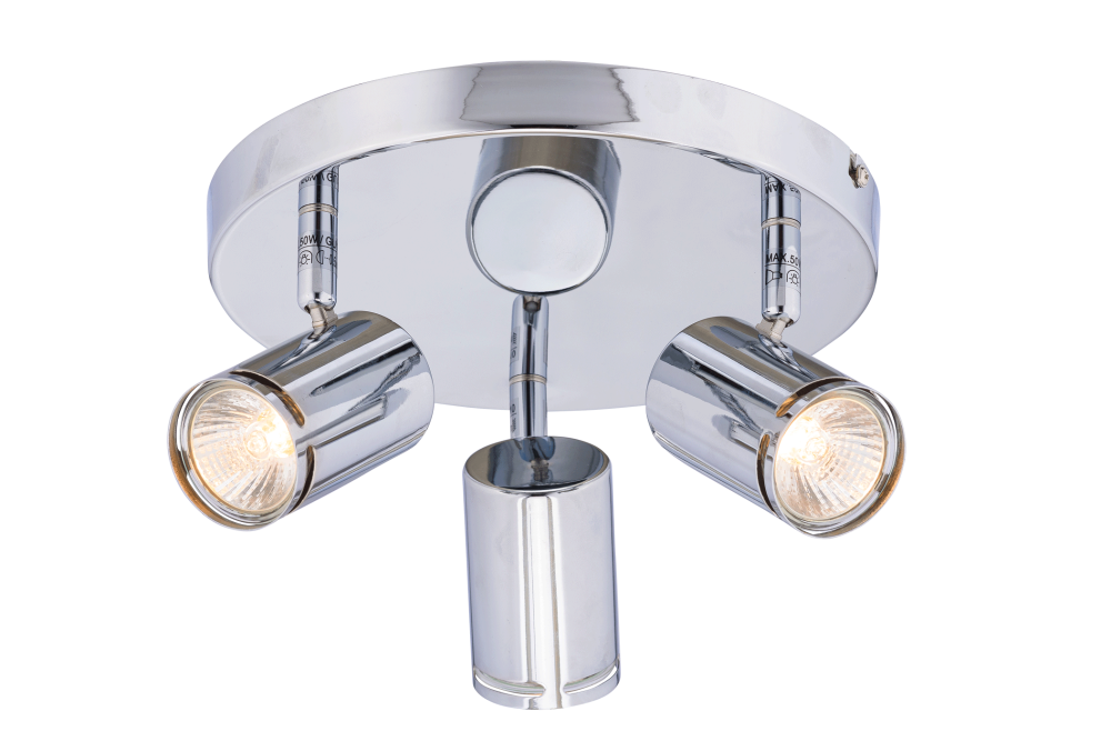 Спот Ø320 x H140, мм, 3*15W (45W), CH (Хром) Sfera Sveta 8766-03/P102 CH