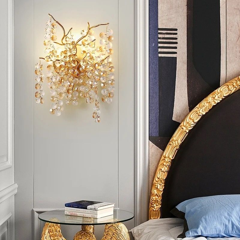 Светильник DZN-13450 ЗОЛОТО/ЯНТАРЬ+ПРОЗРАЧНЫЙ D350/H550/3/G9/40W RUSSELL 24-12