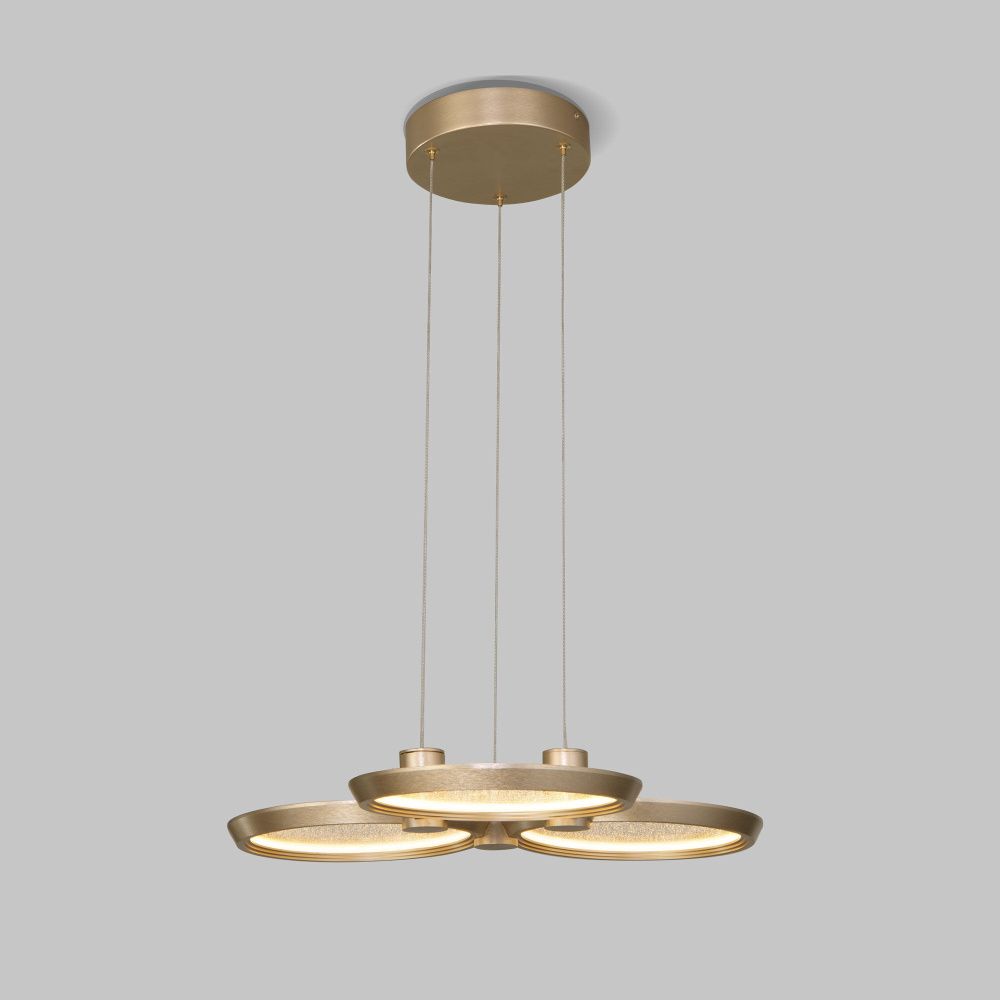 Подвесной светильник 46,5*43*150 см, LED*38W, 3000K, Eurosvet Crespella 90034/3, золото, a069293
