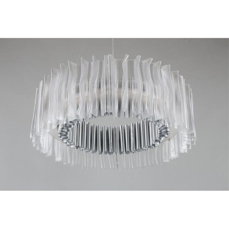 Подвесная люстра 60*60-200 см, 1*LED, 60W, 3000K, Aployt Milena APL.654.03.60, серый