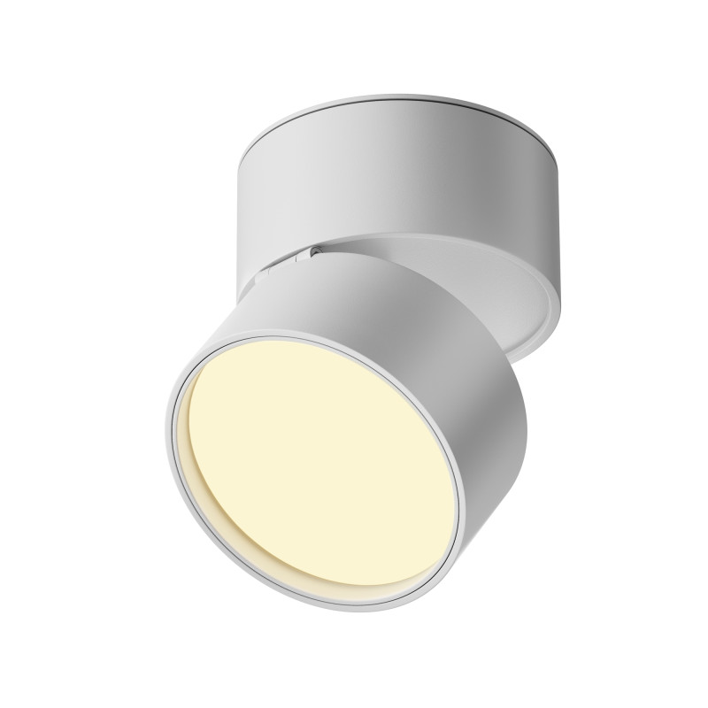 Накладной светильник 8,5*8,5*8 см,  LED, 12W, 3000К, Maytoni Technical ONDA C024CL-12W2.7K-W-1 белый