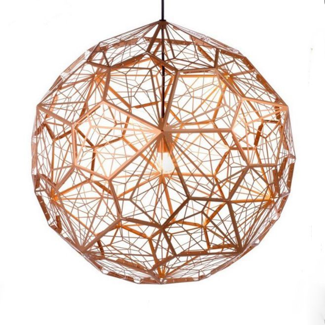 Люстра Etch Web Gold 67*67*67 см, 1*E27*60W, ImperiumLoft 40.019, Золотистый