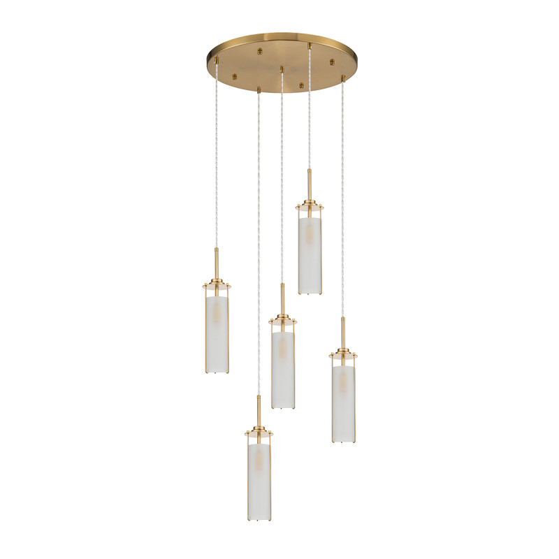 Люстра *50*196,5 см, 5*E14*40W, Indigo Modern V000417, бронзовый, 11038/5PL Brass