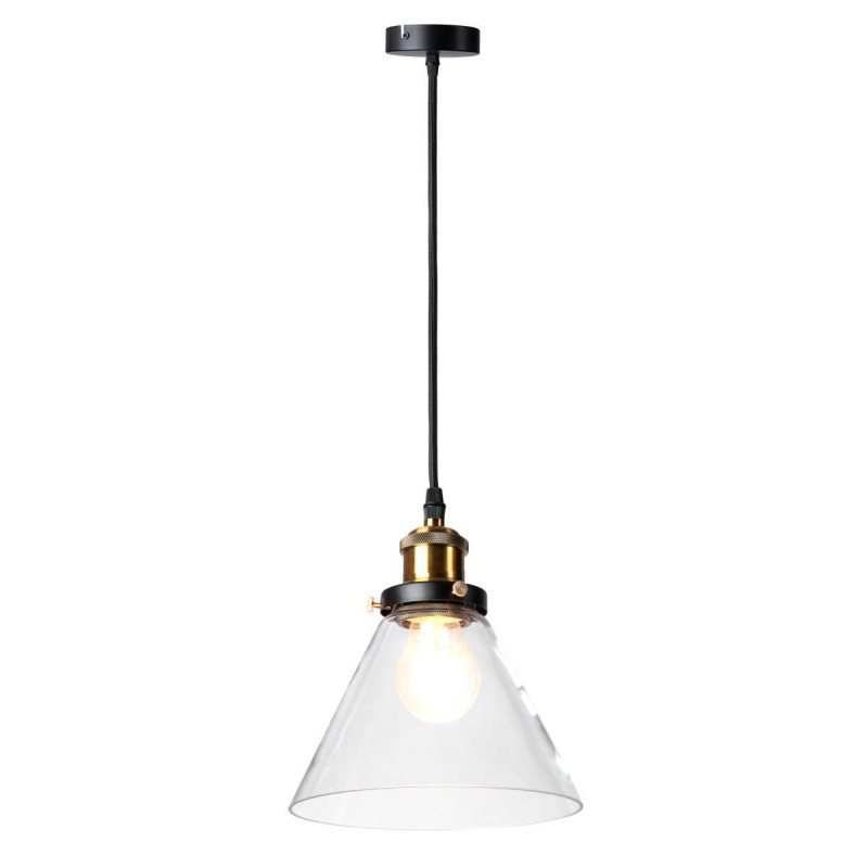 Подвесной светильник Loft IT Factory filament Loft1123, черный, бронза, диаметр 18 см