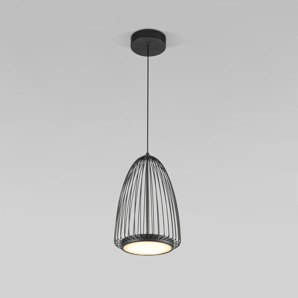 Подвесной светильник 22*22*50-150 см, LED*18W, 4000K, Eurosvet Comodita 40009/1 LED, черный, a069294
