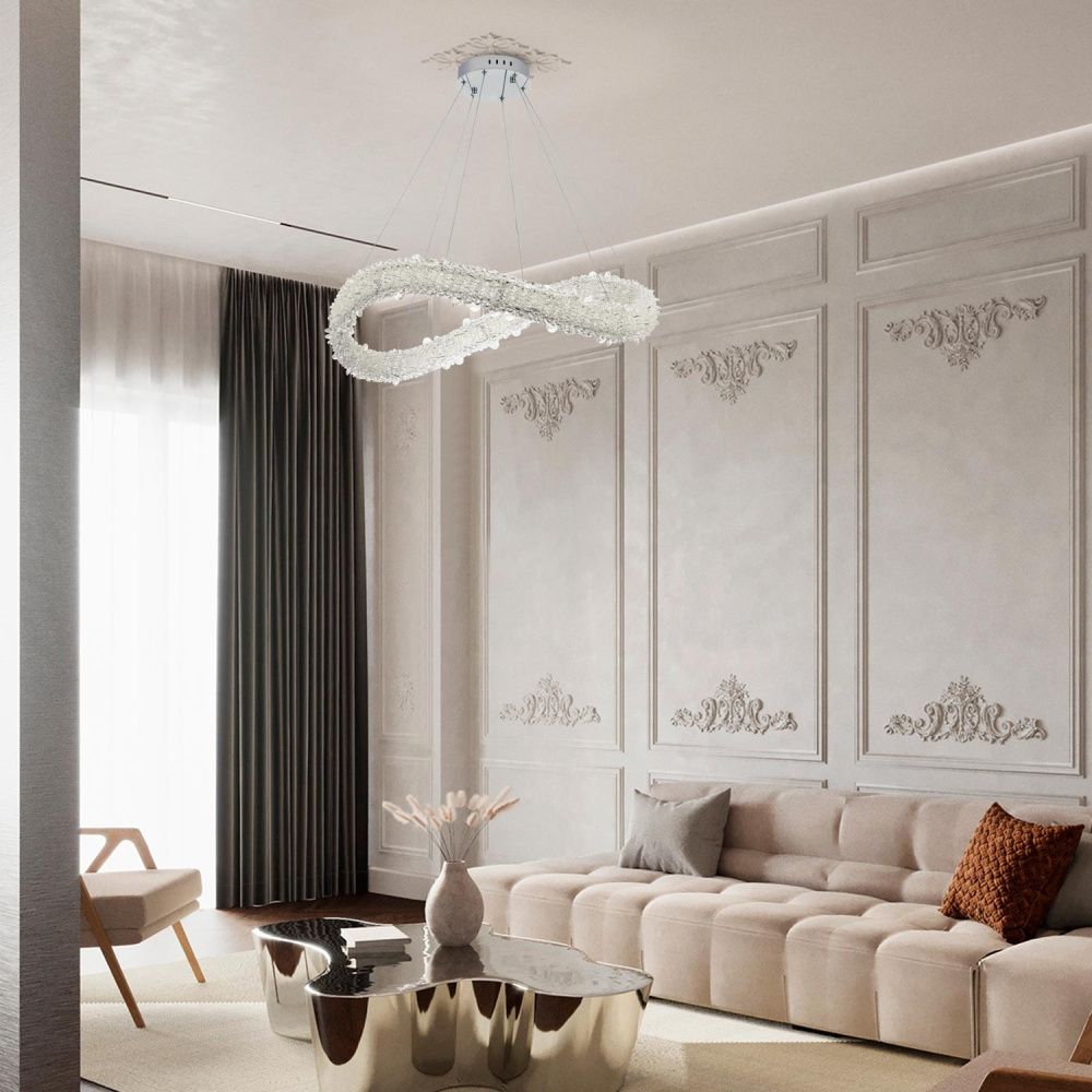 Подвесной светильник 80*40/150 см, LED 88W 3000-6000K MODESTYLE MS.5003.800 CR хром