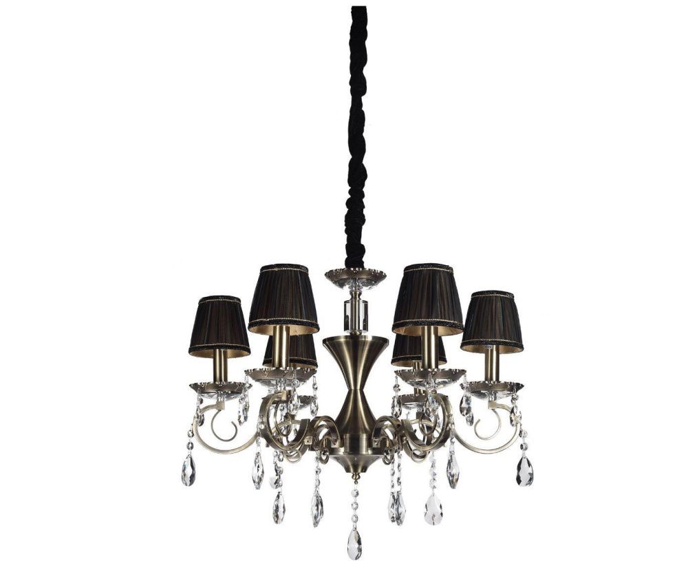 Люстра *64*121 см, 6*E14*60W, Lucia Tucci Il Bello IL BELLO 121.6, бронзовый