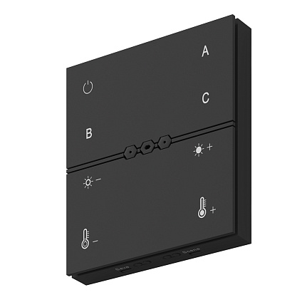 Беспроводная панель управления 9,1*8,6*1,5 см, Maytoni Technical Lighting control DRC034-8-B черный