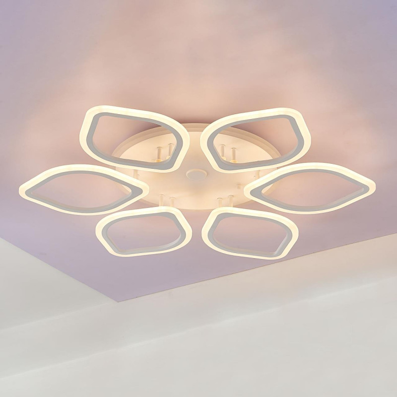 Люстра потолочная Citilux Ромби Смарт CL236A160E, 80W LED, 3000-5500K, диаметр 84 см, белый