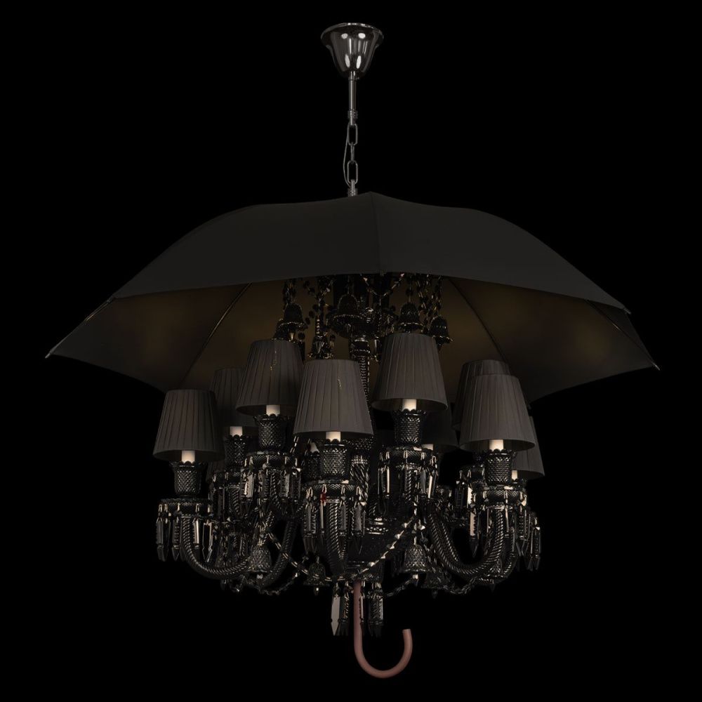 Подвесная люстра 120 см, Loft IT Marie 10556/12 Black, хром-черный