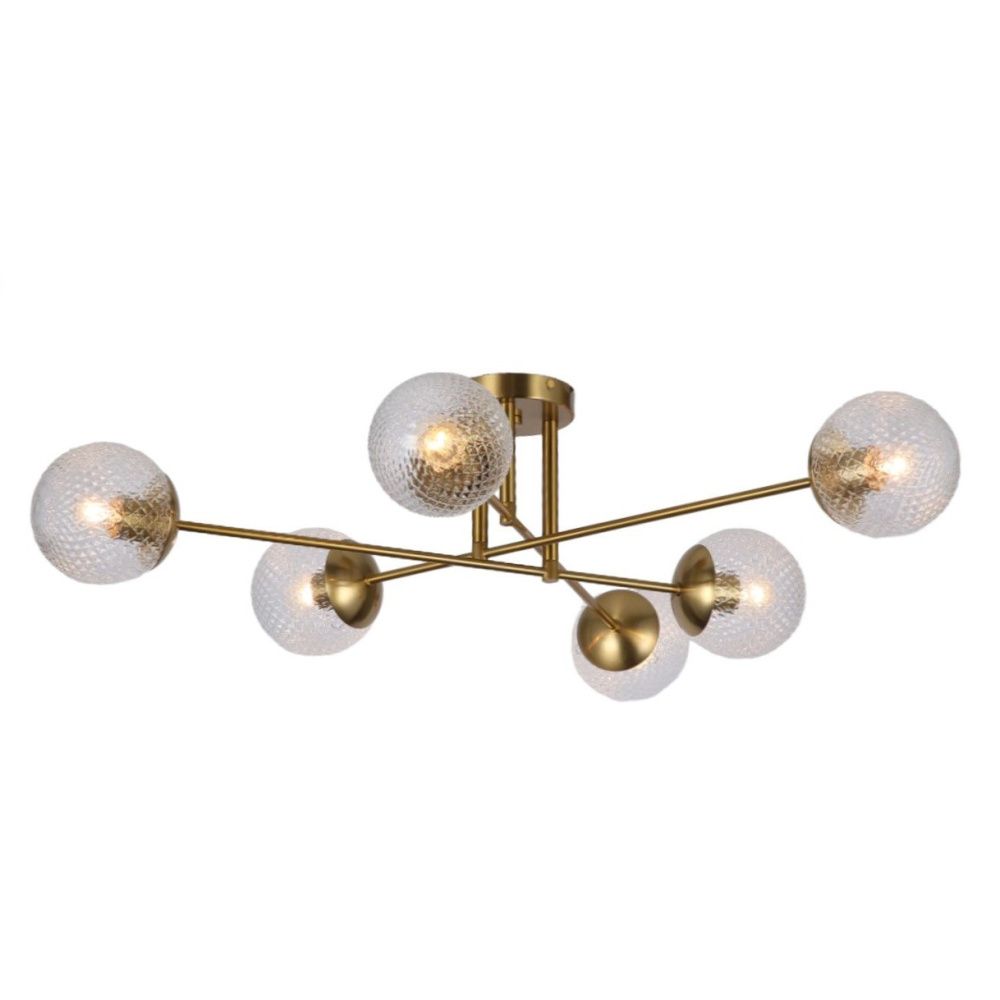 Люстра 90*90*24 см, 6*E27 Gerhort G11070/6COP CL, Медь