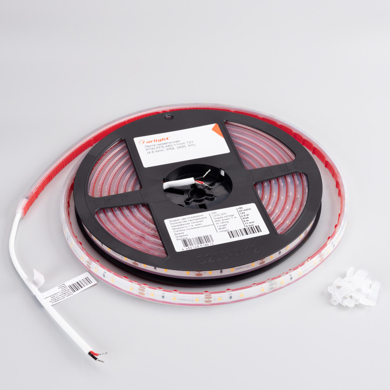 Лента герметичная RTW-PFS-A60-11mm 12V Day4000 (4.8 W/m, IP68, 2835, 5m), Arlight 033664. Цена указана за 5 метров. Продается кратно 5 метрам.