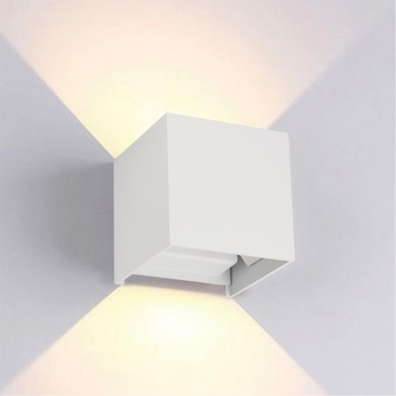 Настенный светильник 10*10*10 см, 2*LED*3W 4200K Arte Lamp Rullo A1714AL-2WH белый