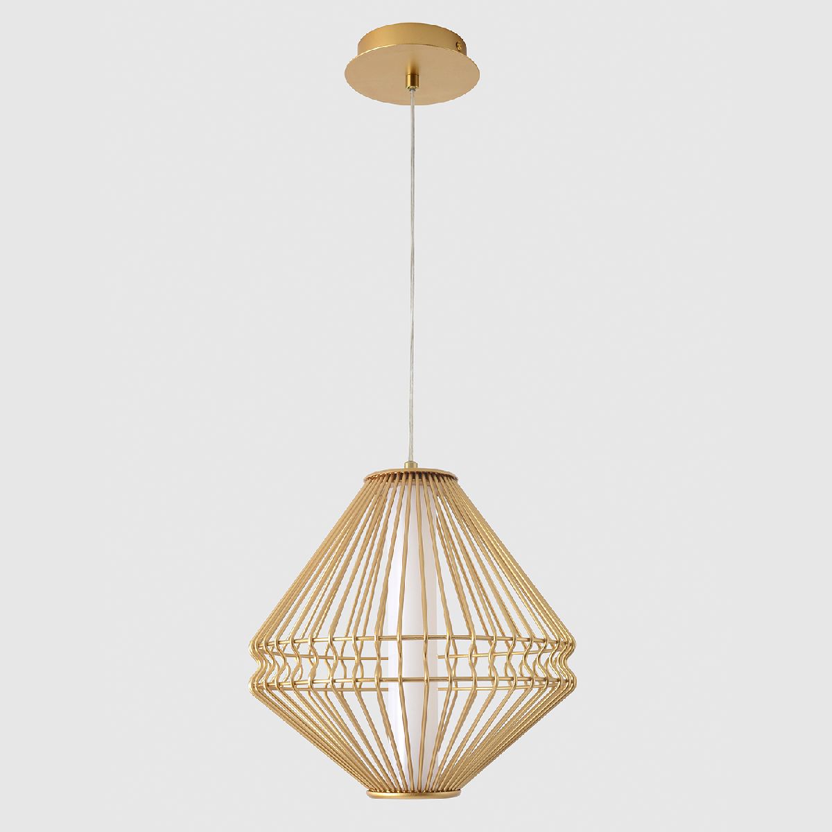 Подвесной светильник 26 см, 15W, 4000K, Crystal Lux CUADRA SP15W LED GOLD, золото