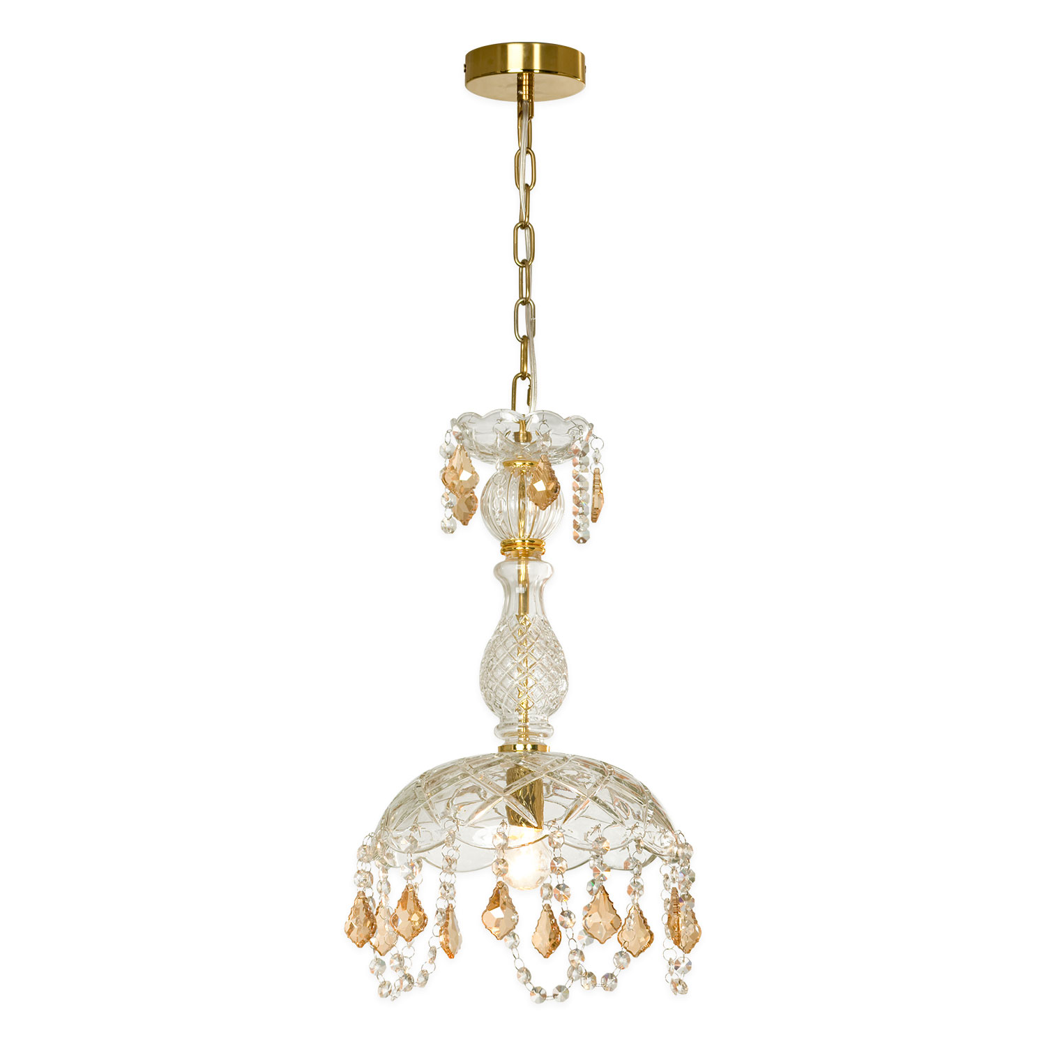 Подвесной светильник Lussole LSP-8836, 26*60 см, блестящее золото