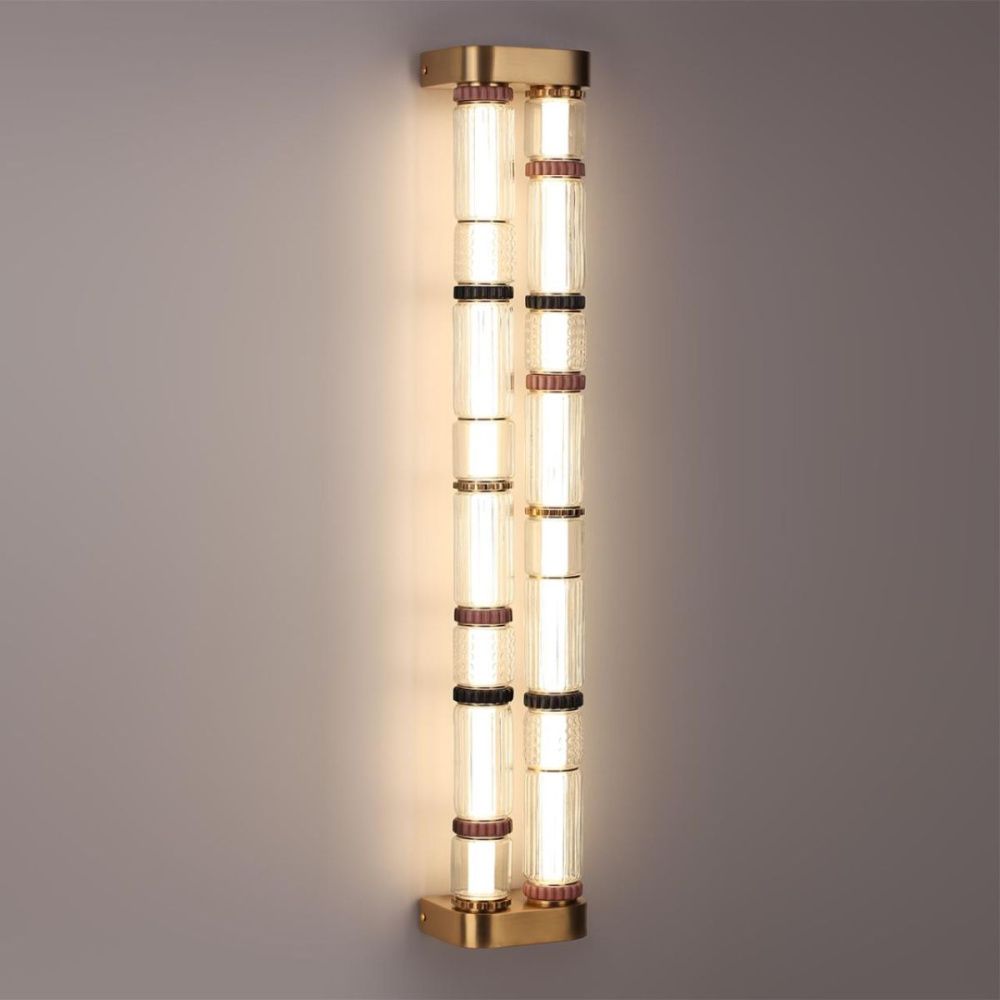 Настенный светильник 88 см, 60W, 4000K, Odeon Light L-Vision Collier 5455/60WL, латунь