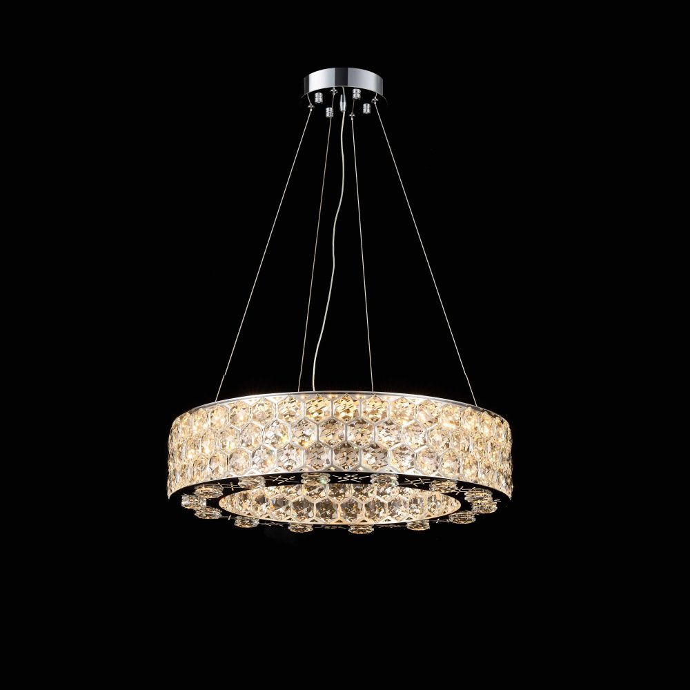 Люстра Ø600 x H140 (1000) мм, E14 LED-116W NewRgy CHROME(ХРОМ) E71-ф600*H140 CHROME