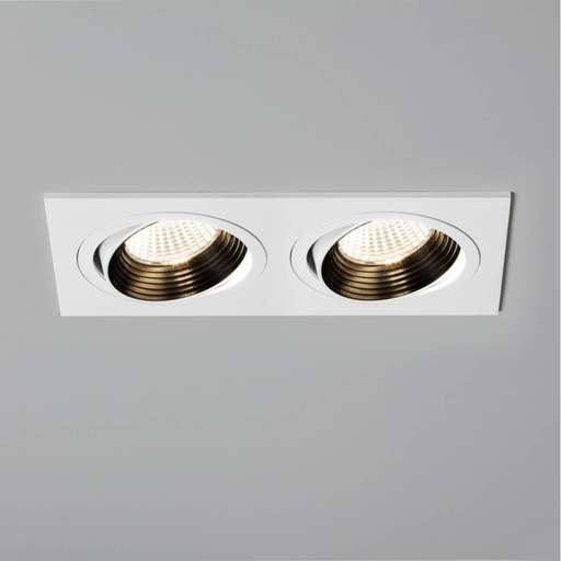 Светодиодный поворотный встраиваемый светильник для ванной комнаты Astro 5749 Aprilia Twin, белый