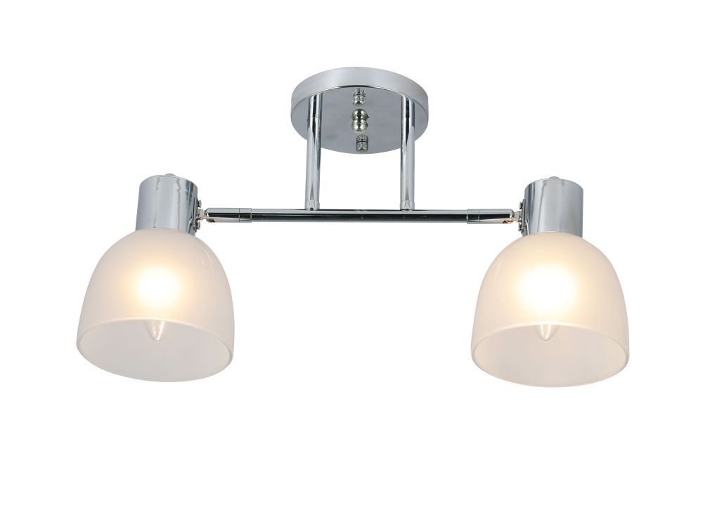 Люстра L450*W130*H240, мм, 2*40W, CHROME(ХРОМ) Rilon 07428/2 CHROME