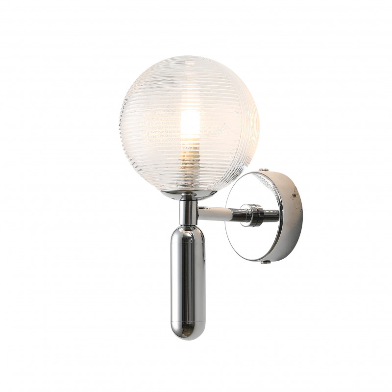 Бра Favourite Idem 2724-1W, D150*W120*H240, хром, плафон из рифленого прозрачного стекла