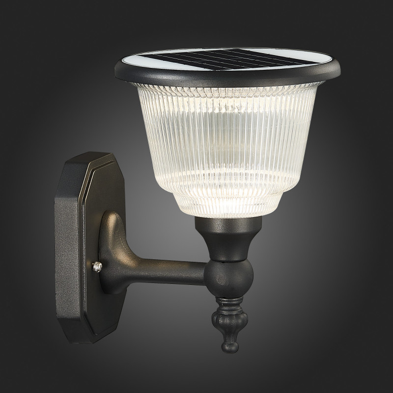 Светильник уличный настенный 22 см, 2W 3000-6000K ST LUCE SOLARIS SL9502.401.01 Черный