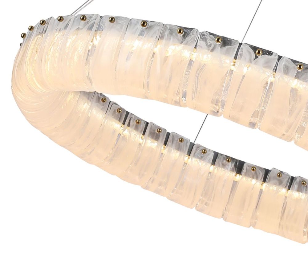 Подвесная люстра 80 см, 72W, 3000K, Kink Light Гэлли 07599-80,36, латунь