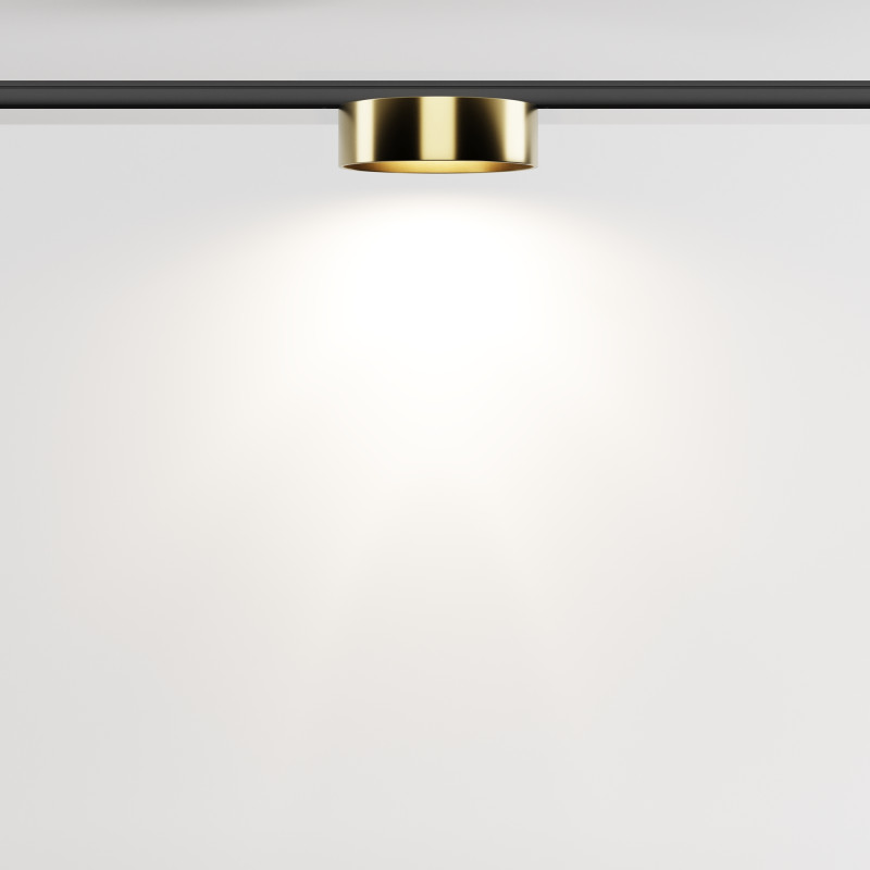 Трековый светильник 11,3*3,4 см, LED 12W 4000K Maytoni Technical Accessories for tracks Levity Zon TR189-1-12W4K-BBS черный и Латунь