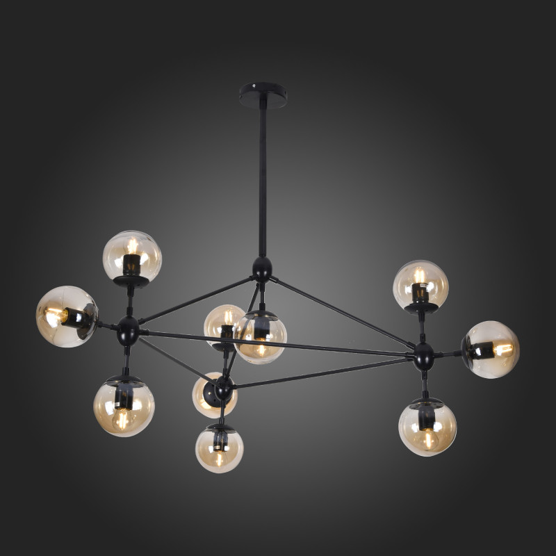 Люстра подвесная 100 см,  EVOLUCE LACOTTA SLE154903-10 Черный