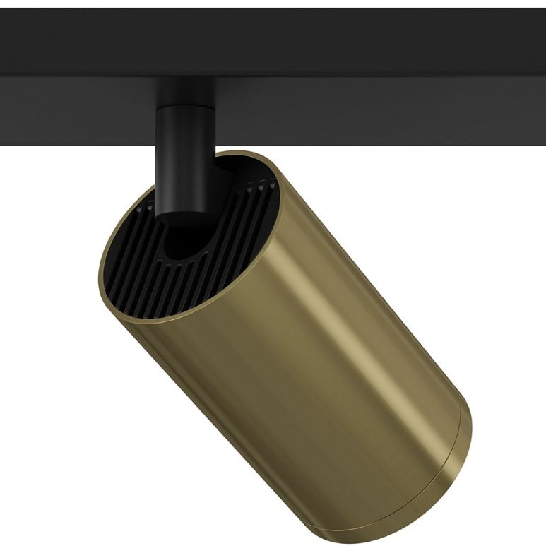 Светильник потолочный FOCUS S C051CL-02BBS, черный-латунь