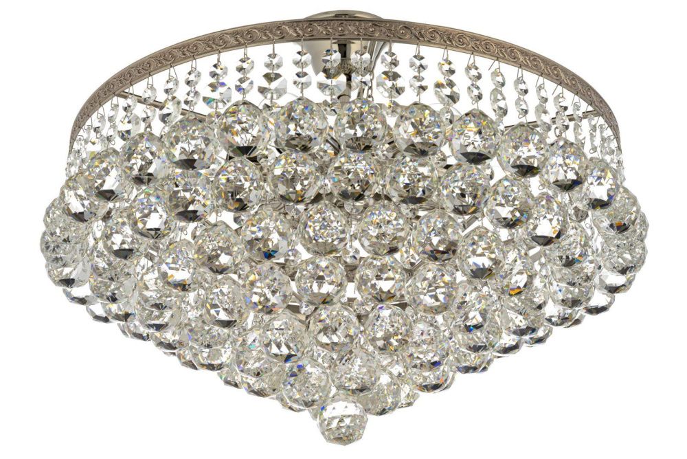 Люстра потолочная *46*35 см, 6*E27*60W, Arti Lampadari Castellana Nickel Castellana E 1.3.46.501 N, Матовый никель