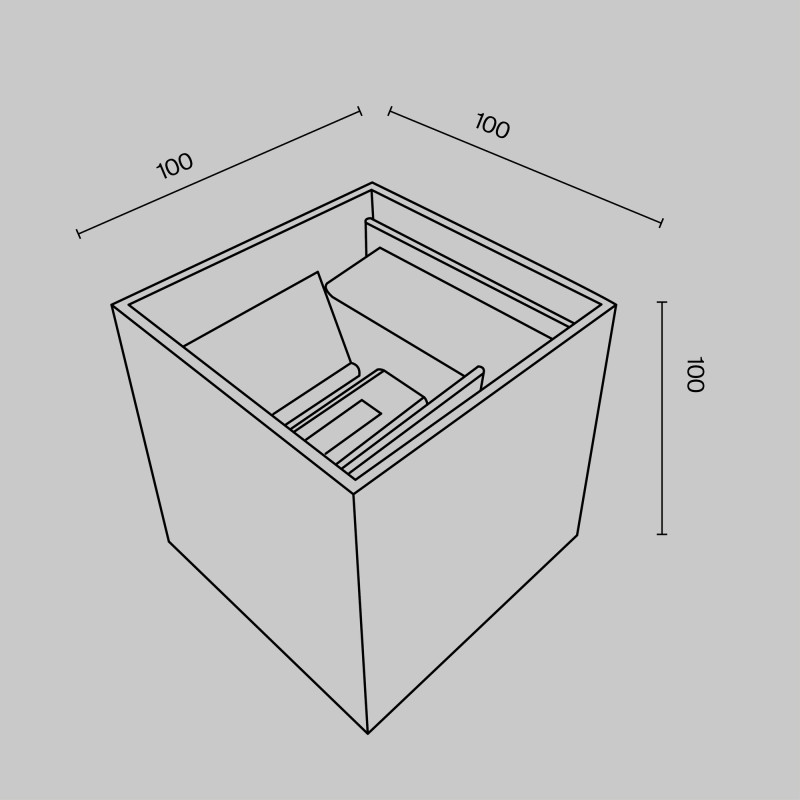 Уличный настенный светильник 10 см Maytoni Fulton O572WL-L6W, белый/матовый