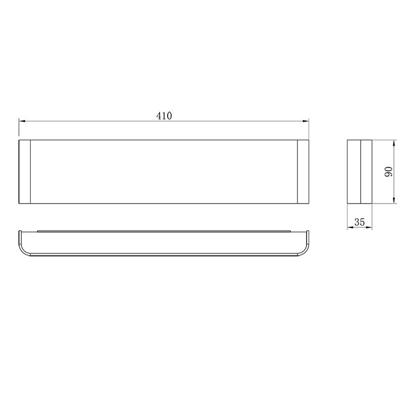 Бра 41*3,5*9-9 см, *LED*14W, 3000K, Mantra Egeo MAN8907, черный