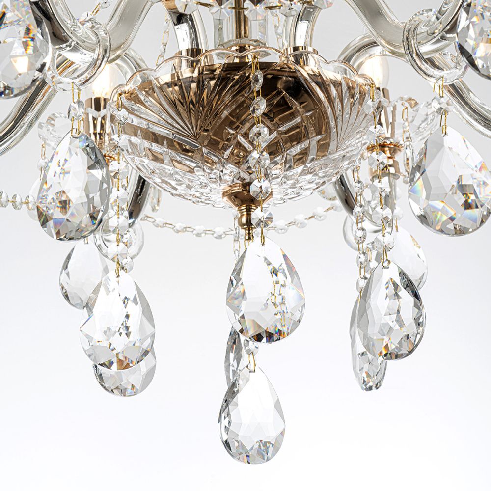 Люстра 77 см, 8*Е14*40W, Modelux  ML.7163.8P, Золото