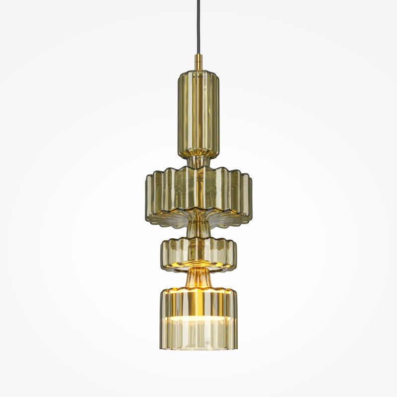 Подвесной светильник 15*15*360 см LED, 12W, 3000К, Maytoni LEVEL MOD253PL-L18BS3K3 латунный