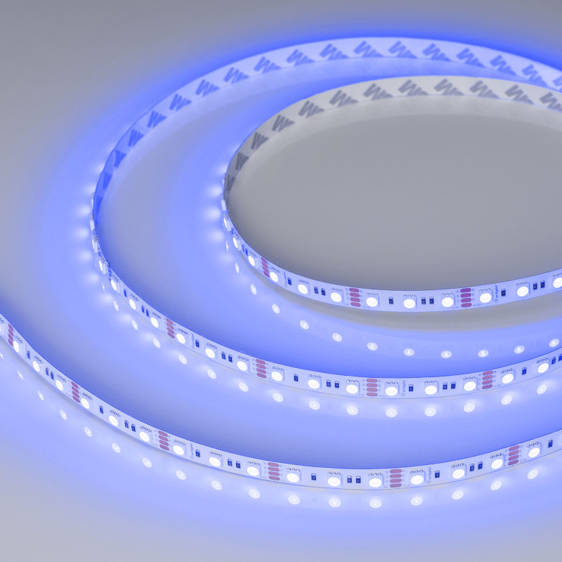 Лента RT-B72-10mm 12V RGB (15 W/m, IP20, 5060, 5m) (Arlight, 15 Вт/м, IP20) 016246(2). Цена указана за 5 метров. Продается кратно 5 метрам.
