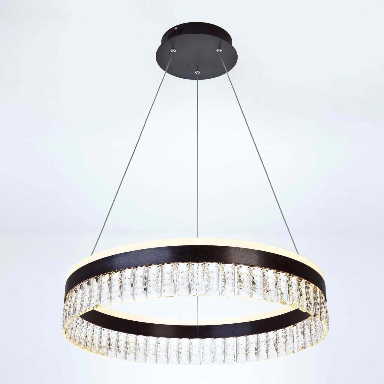 Подвесной cветильник 40*40*100 см, LED 70W, 3300 / 5000К, Черный LED4U L1090-400
