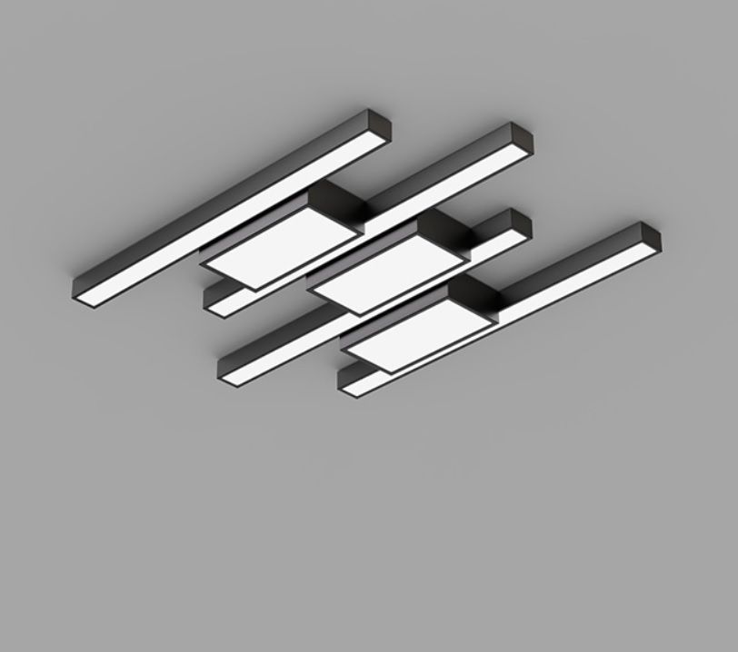 Потолочный светодиодный светильник Inodesign Line Black 44.6746