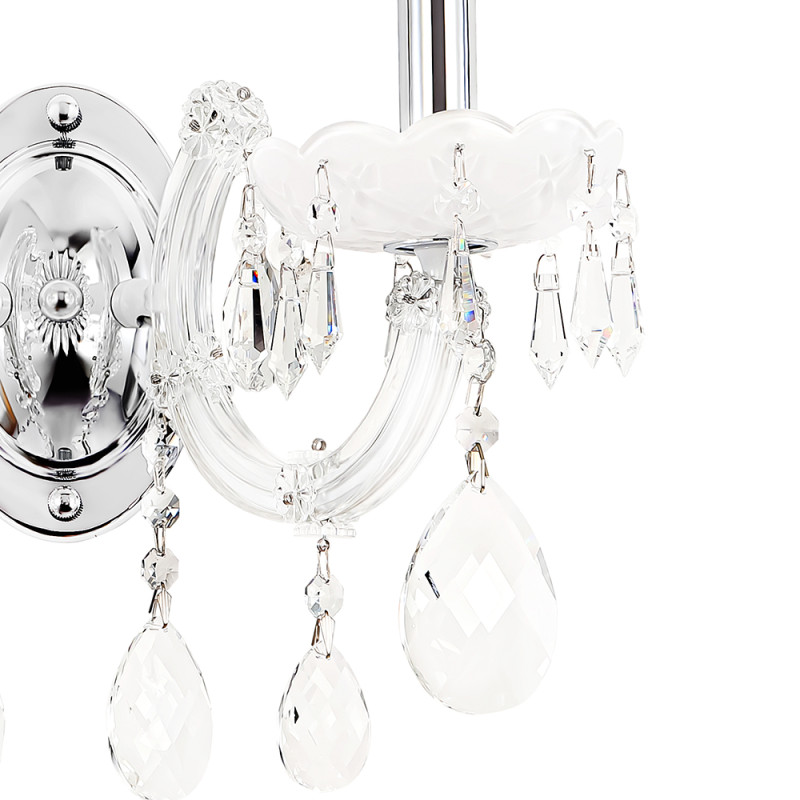 Бра 37*29 см, 2*E14*60W Хром/белый Crystal Lux BLANCA re AP2