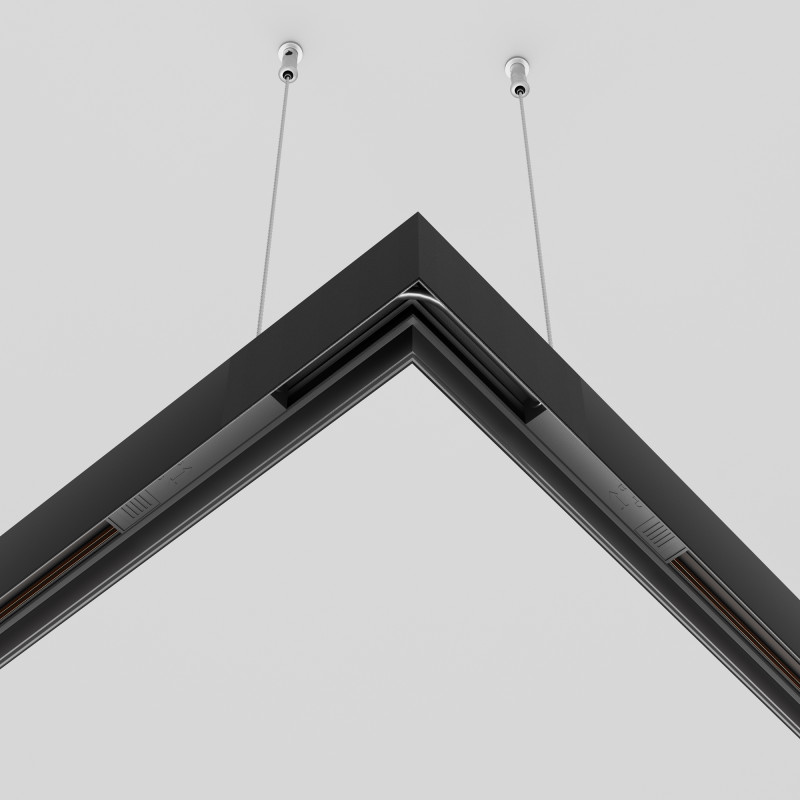 Коннектор питания угловой 15 см Maytoni Technical Magnetic track system Exility TRA034CPC-42B-15 черныйIP 20