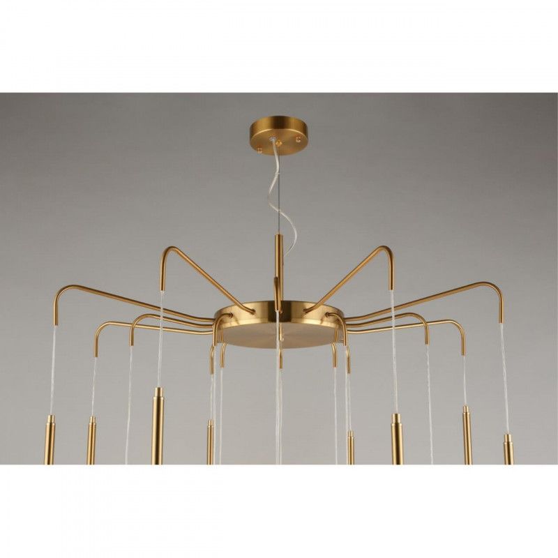 Каскадная люстра 90*180-250 см 136W, 3000K, Aployt Carla APL.010.03.136, золото матовое