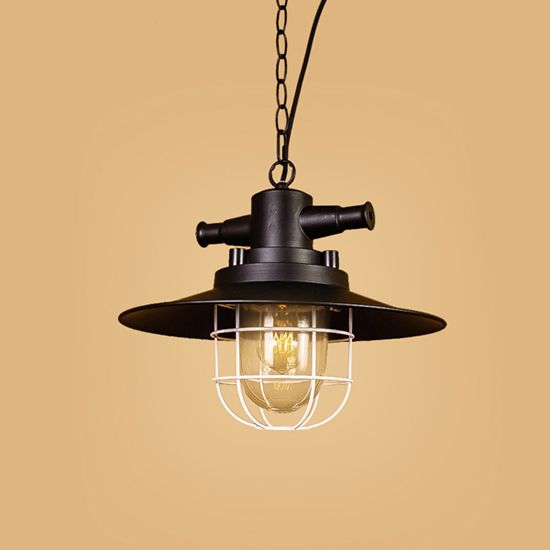 Подвесной светильник LOFT HOUSE P-189, диаметр 35 см, черный/прозрачный