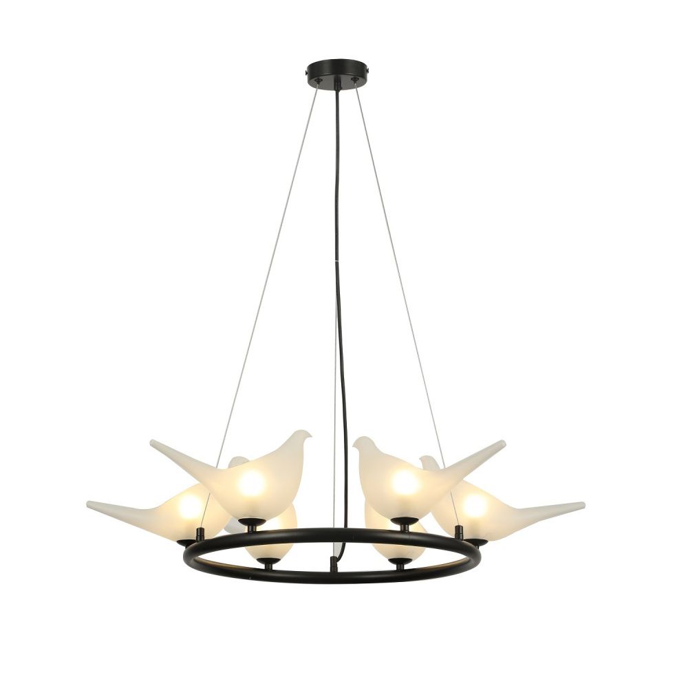 Люстра 75*75*120 см, 6*G9 Gerhort G31213/6BK WT, Черный